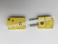 Yellow Thermoplastic Thermocouple Connectors Type K Male And Female For Industria