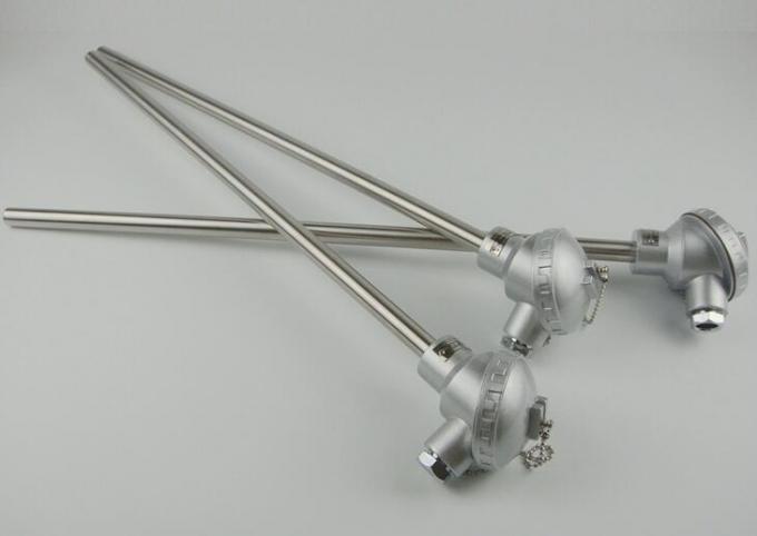 4" Industrial K Type Armoured Thermocouple RTD Sensor With Thread Connection