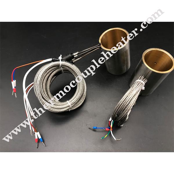 Brass Hot Runner Spring Coil Heater With Dual Heating Element With Stainless Steel Cover