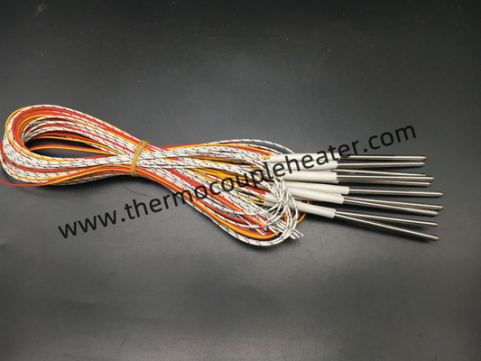 Custom Made Pointed Tip Cartridge Heaters With Built In Thermocouple