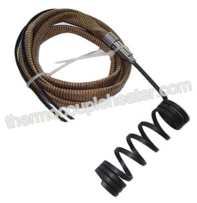Mini Coil Heater With Thermocouple Type J or K stainless steel shell 1m fiberglass lead wire