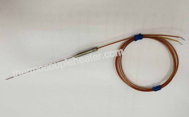 China 1.0MM Type K J Hot Runner Thermocouple RTD With Kapton Cable And Metal Transition supplier