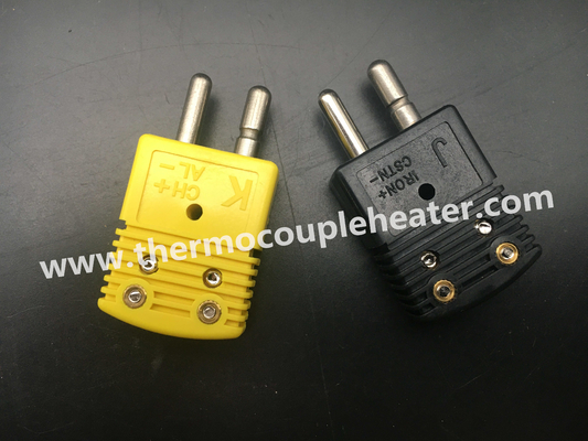 Standard Size Thermocouple Connector With Solid Pins Type K Type J