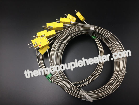 12-480V Electric RTD Thermocouple With Plugs , 3.0mm Mineral Insulated Cable