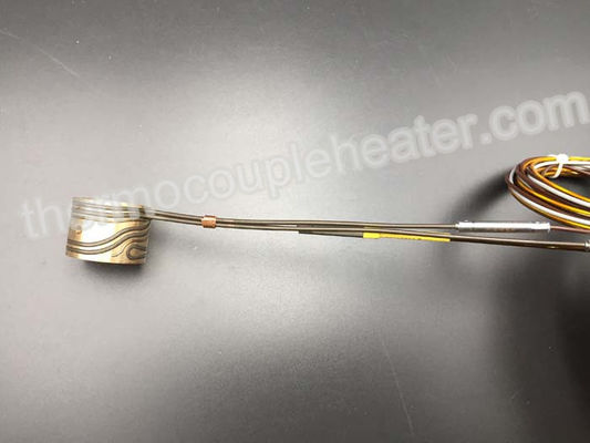 230V 300W Press In Brass Coil Heaters For Hot Runner Mold  With Thermocouple J