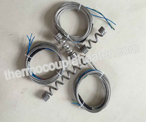 Hot Runner Coil Heater with Brass Nozzle in metal mesh lead wire For Plastic Molding