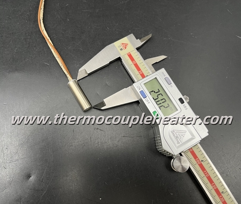 Precision Heating 8x25mm Compact Cartridge Heater With Integrated Thermocouple