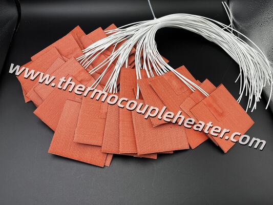 Custom Size Premium Material Silicone Rubber Heater Pad with Built-in 105°C Thermostat