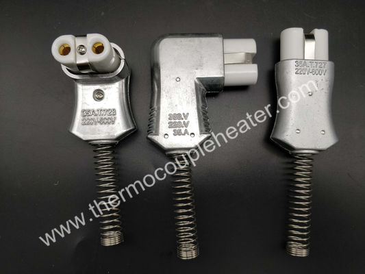 Industrial Heater High Temperature Ceramic Plug Connector straight curved 220V-600V 35A