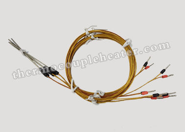 Metric Type K J Hot Runner Molded Transition Thermocouple RTD With Kapton Cable