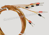 Metric Type K J Hot Runner Molded Transition Thermocouple RTD With Kapton Cable