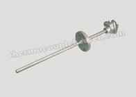 Stainless Steel Flange Style Tube / Wire Type J T K Type Thermocouple Probe