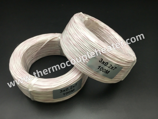 RTD PT100 Compensation Cable 3x24AWG With PTFE Insulation Red White