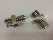 Stainless Steel 1/2 " / 1/4" / 1/8"  NPT Compression Fittings For Thermocouple Assembly