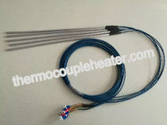 Single Thread Temperature Sensor RTD PT100 With 5 Mm Stainless Steel / Nickel Probe