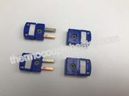 Type T Miniature Male And Female Connectors With Nickel - Plated Iron Materials , Blue Color