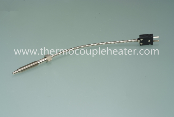 Thermocouple Threaded Probe with Flexible Leads and Connectors