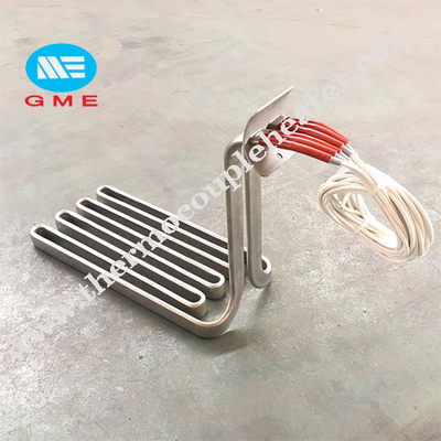 Flat tube heating element for deep fryer heating equipment