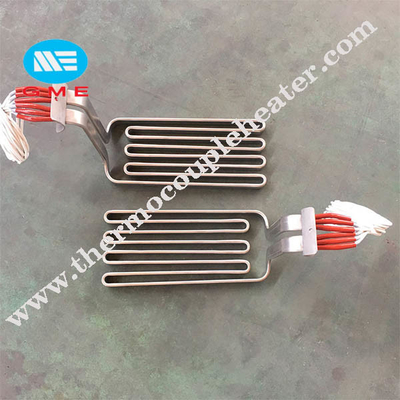 Flat tube heating element for deep fryer heating equipment