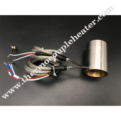 Brass Hot Runner Spring Coil Heater With Dual Heating Element With Stainless Steel Cover