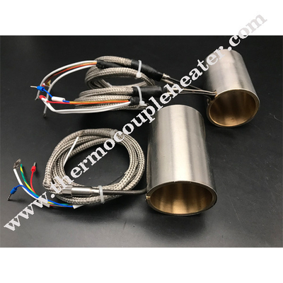 Brass Hot Runner Spring Coil Heater With Dual Heating Element With Stainless Steel Cover