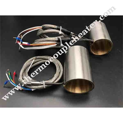 Hot Runner Nozzle Heater Pressed In Brass Heater With Double Heating Elements