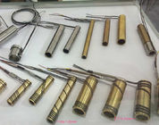 Hot Runner Brass Pipe / Nozzle Heater Pressed With Coil Heaters Custom Size