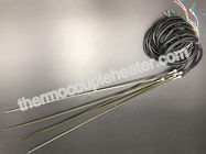 Straight Hot Runner Coil Heaters With J Type Thermocouple And Black Silicone Cable