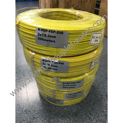 PFA Insulated RTD Cable Fiberglass Braided Shielding PT100 Wire FEP Jacket RTD Cable