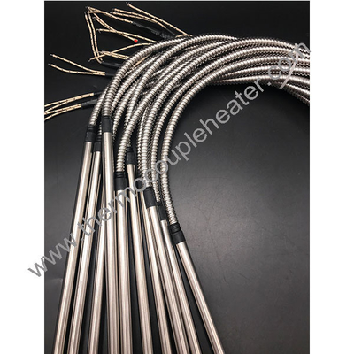 Stainless Steel Cartridge Heater With Nickel Wire Covered With Flexible Metal Sleeve