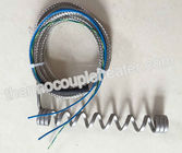 Hot Runner Coil Heater with Brass Nozzle in metal mesh lead wire For Plastic Molding