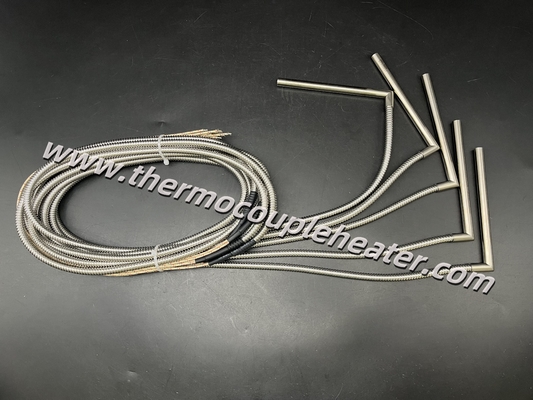 Cartridge Heaters L-shape Cable With Steel Hose Protection