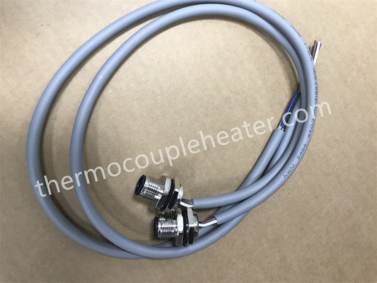 M12 Barrel 5-pin Male Axial Connection Female With Connecting Cable