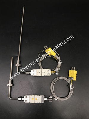 K Type Flexible Thermocouple with Adjustable Compression Fitting and connector