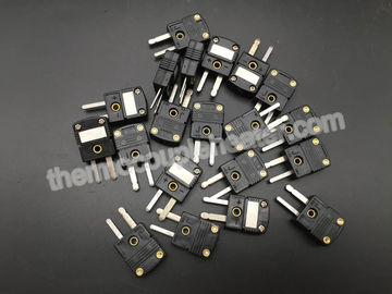 Black Thermoplastic Mini Thermocouple Connector Female Parts Thermocouple Wire Connectors