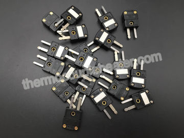 Black Thermoplastic Mini Thermocouple Connector Female Parts Thermocouple Wire Connectors