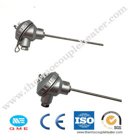 4" Industrial K Type Armoured Thermocouple RTD Sensor With Thread Connection