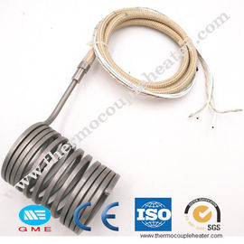 Spring Type Hot Runner Coil Heater With K Thermocouple 1M Cord Stainless Steel Braid