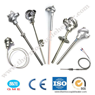 Stainless Steel Probe Thermocouple With Movable Flange Assembly