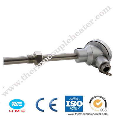 Stainless Steel Probe Thermocouple With Movable Flange Assembly