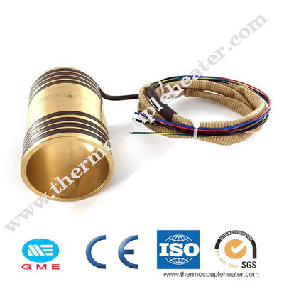 Hot Runner System Pressed In Brass Coil Heater With Thermocouple