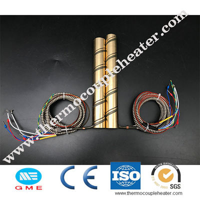 Hot Runner Pressed In Brass Coil Heater 220v 230v 240v With Thermocouple