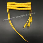  Insulation J K Type Mini Thermocouple Connector With 1.5m Curly Lead