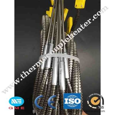 K J PT100 Type Flexible Thermocouple Probe With 1000mm Wire