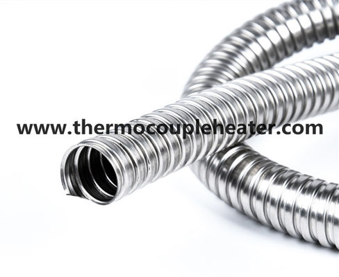 SUS304 / 321 / 316L Threaded Corrugated Hose Pipe Sleeve For Cable Protection