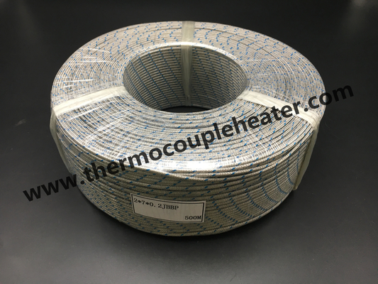 24AWG Fiberglass Insulation Thermocouple Extension Cable With Stainless Steel Mesh