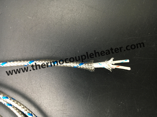 24AWG Fiberglass Insulation Thermocouple Extension Cable With Stainless Steel Mesh