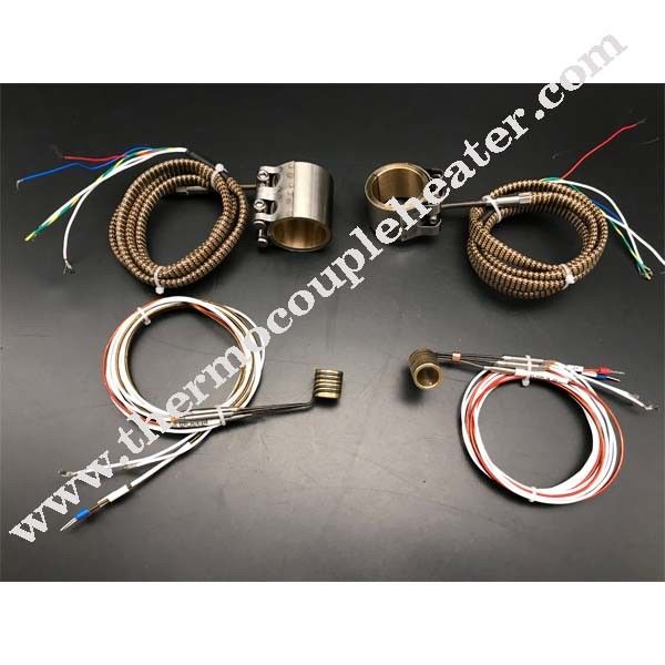 Hot Runner Coil Nozzle Heater With K Thermocouple And Brass Cover For Injection Machine Parts