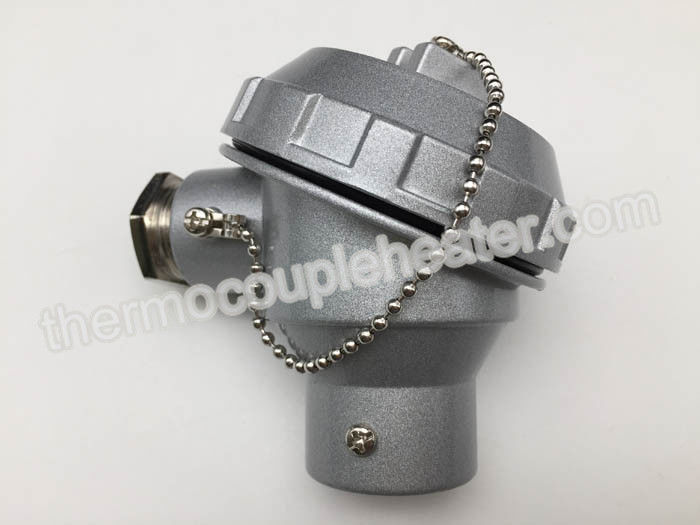 KNY / KNC Aluminum Thermocouple Rtd Connection Head Silver Color For Industrial