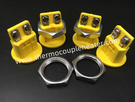 Round Panel Mount Socket Mini Female Embedded Connector For K Thermocouple